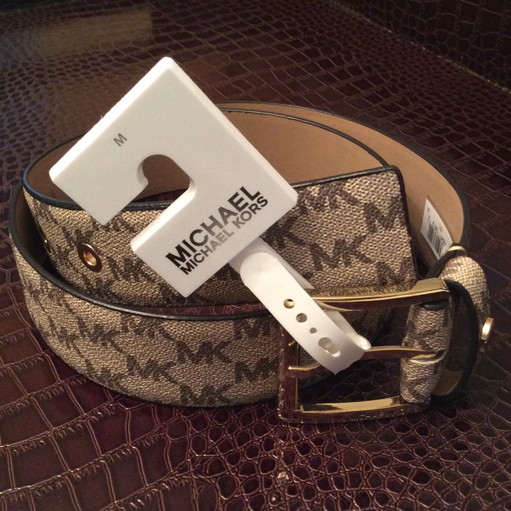 Michael Kors Signature Logo Print Belt